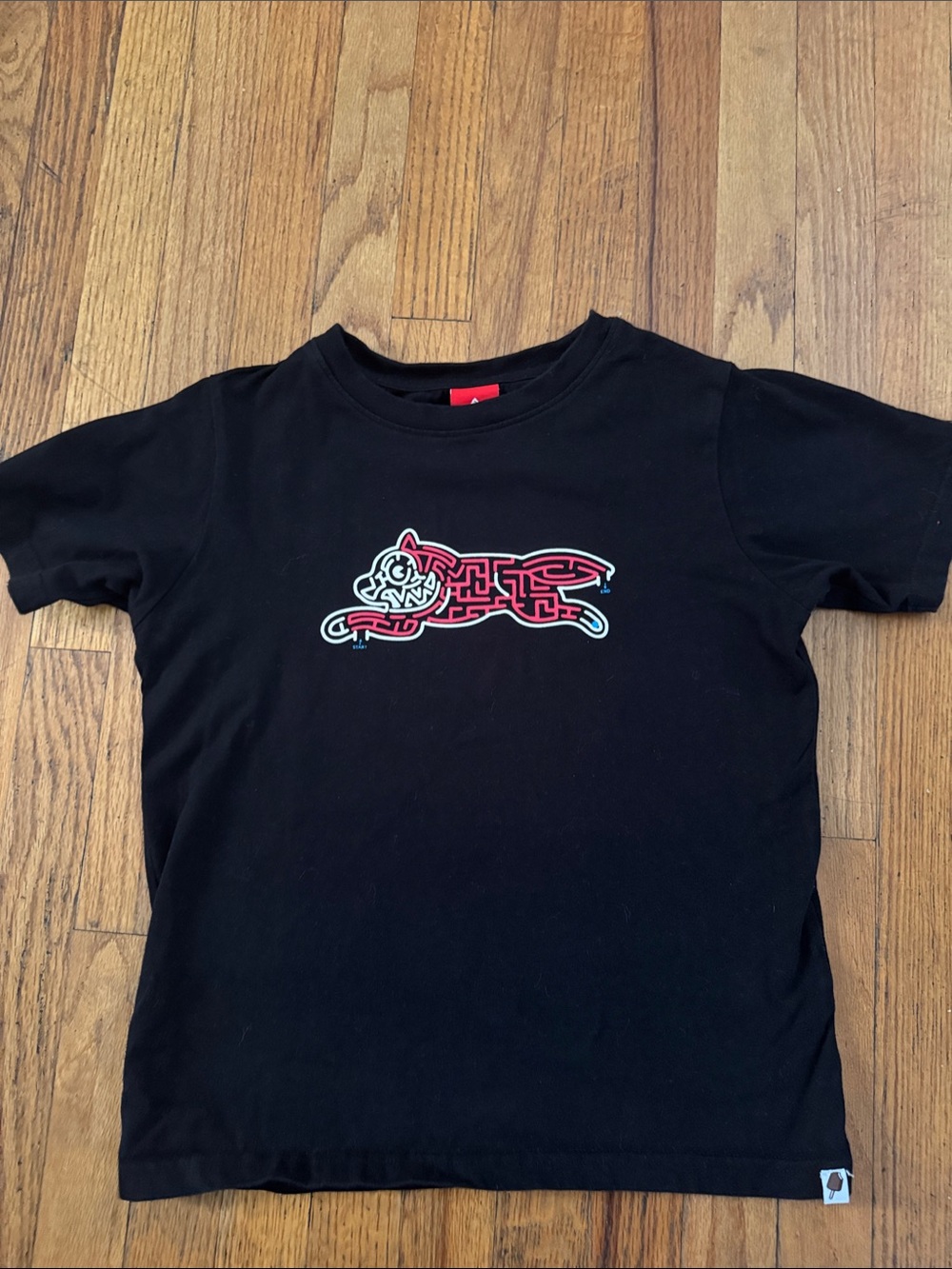 Black Kids Tee with Red Graphic